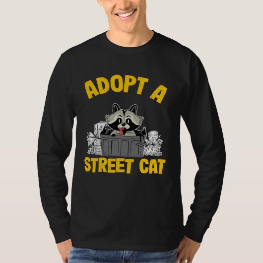 Adopt A Street Cat Trash Garbage Panda Raccoon  3 T-shirt (Voorkant)