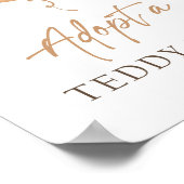 Adopt a Teddy Bear Balloon Boho Adoption Birthday  Poster (Hoek)