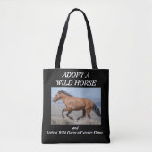 Adopt a Wild Horse Tote Bag (Voorkant)