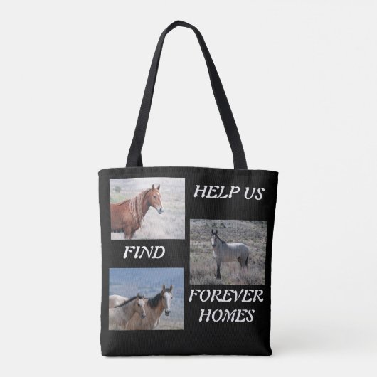 Adopt a Wild Horse Tote Bag (Achterkant)
