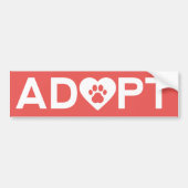 ADOPT BUMPERSTICKER (Voorkant)