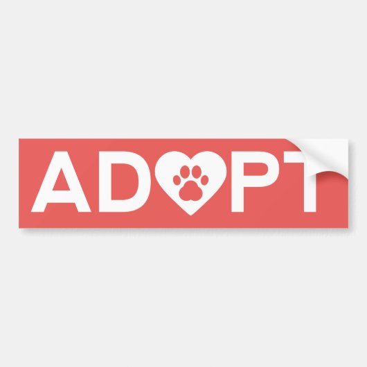 ADOPT BUMPERSTICKER (Voorkant)