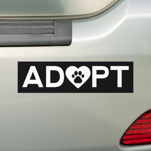 ADOPT BUMPERSTICKER (Op auto)