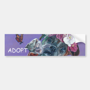ADOPT Bumpersticker Boxer Dog