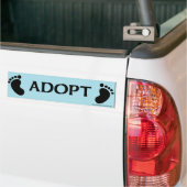 ADOPT bumpersticker met baby (Op Truck)