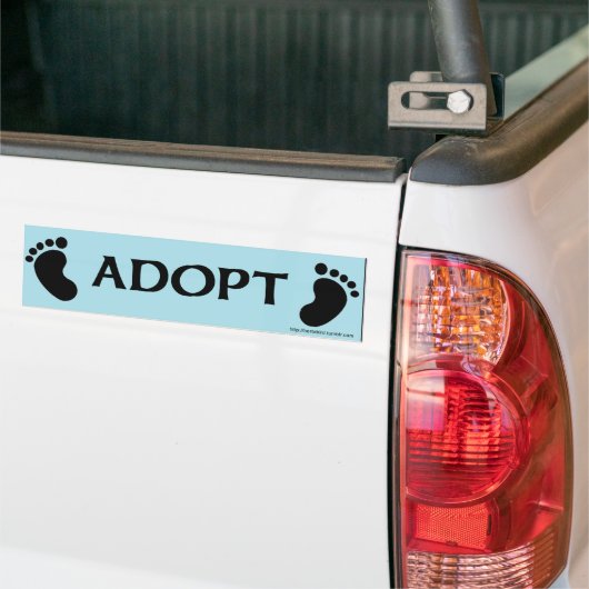 ADOPT bumpersticker met baby (Op Truck)