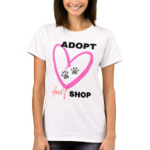 Adopt Don’t Shop T-shirt voor Dierenliefhebbers Be