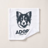 Adopt don't shop 3 bad handdoek (Wasdoekje)