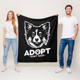 Adopt don't shop 3 fleece deken