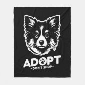 Adopt don't shop 3 fleece deken (Voorkant)