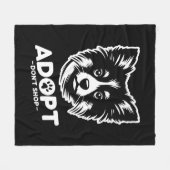 Adopt don't shop 3 fleece deken (Voorkant (Horizontaal))