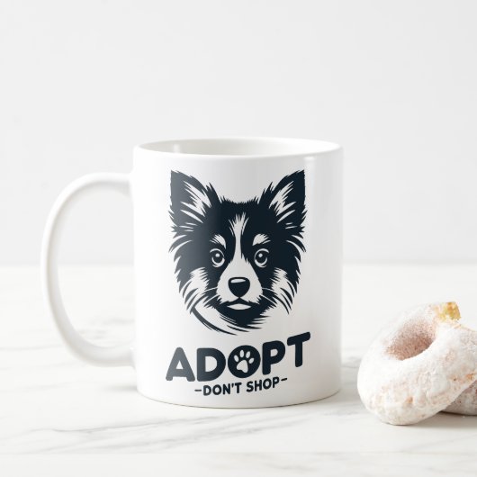 Adopt don't shop 3 koffiemok (Met donut)