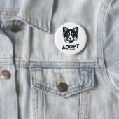 Adopt don't shop 3 ronde button 5,7 cm (In situ)