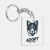 Adopt don't shop 3 sleutelhanger (Voorkant Links)