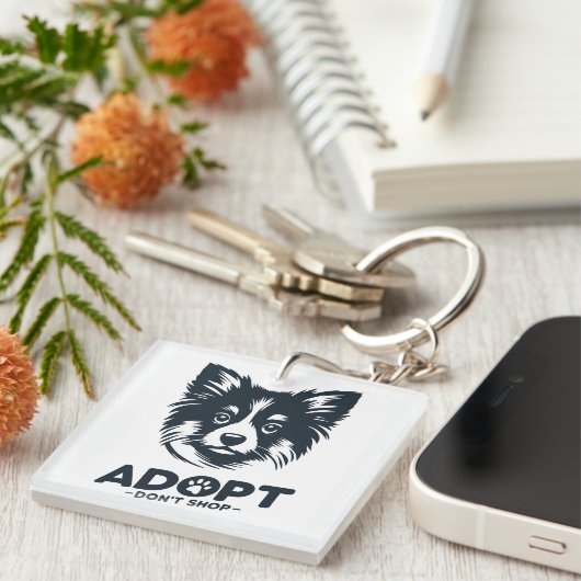 Adopt don't shop 3 sleutelhanger (Voorkant Rechts)