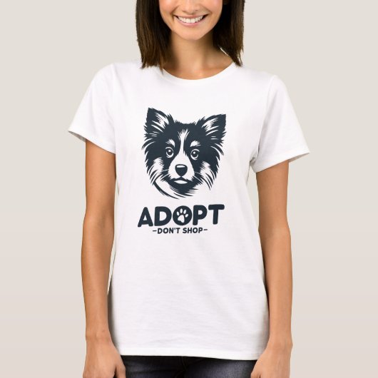 Adopt don't shop 3 t-shirt (Voorkant)