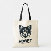 Adopt don't shop 3 tote bag (Achterkant)