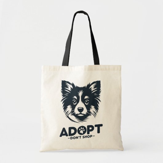 Adopt don't shop 3 tote bag (Voorkant)