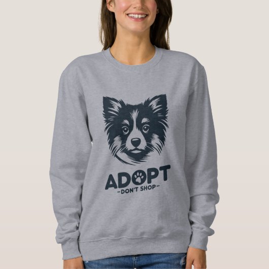 Adopt don't shop 3 trui (Voorkant)