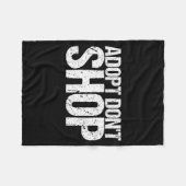 Adopt Don't Shop As An Animal Rescue  Fleece Deken (Voorkant (Horizontaal))