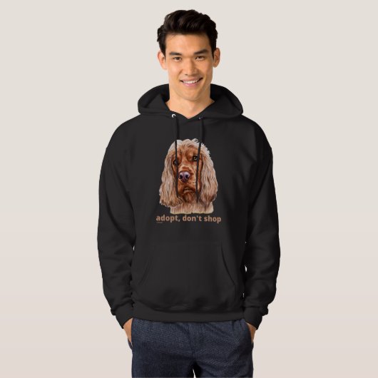 ADOPT, DON'T SHOP (English Cocker Spaniel) Hoodie (Voorkant volledig)