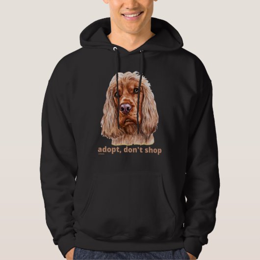 ADOPT, DON'T SHOP (English Cocker Spaniel) Hoodie (Voorkant)
