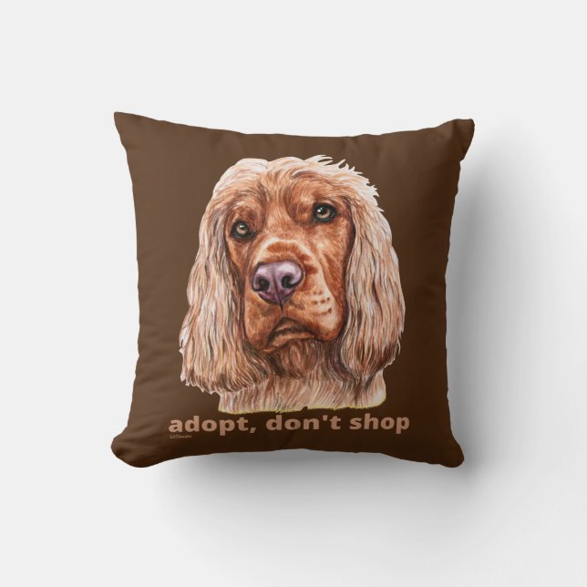 ADOPT, DON'T SHOP (English Cocker Spaniel) Kussen (Voorkant)