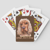 ADOPT, DON'T SHOP (English Cocker Spaniel) Pokerkaarten (Achterkant)