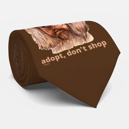 ADOPT, DON'T SHOP (English Cocker Spaniel) Stropdas (Opgerold)