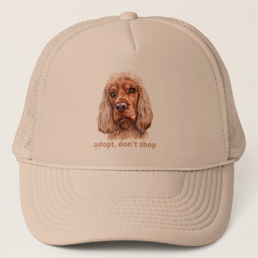 ADOPT, DON'T SHOP (English Cocker Spaniel) Trucker Pet (Voorkant)