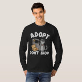 Adopt Don't Shop Funny Raccoon 2 T-shirt (Voorkant volledig)