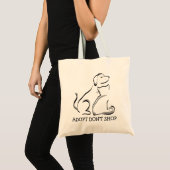 Adopt Don't Shop Hond Kat Budget Tote Bag (Voorkant (product))