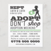Adopt Don't Shop, Pet Adoptie Event Advertising Flyer (Voorkant)