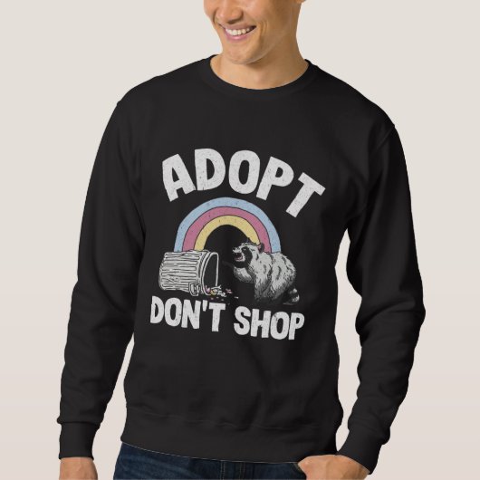 Adopt Don't Shop Rainbow Raccoon 1 Trui (Voorkant)