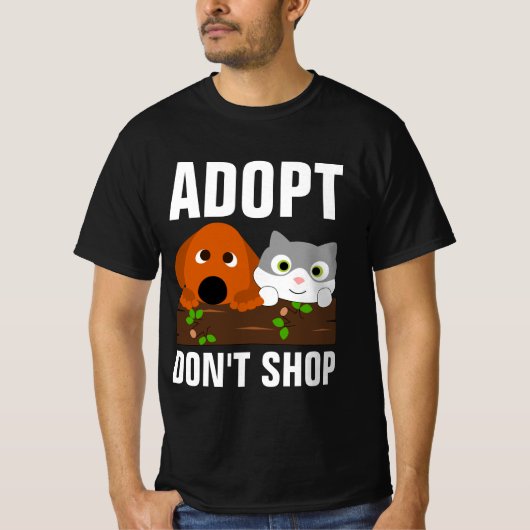 ADOPT DON'T SHOP T-Shirts (Voorkant)