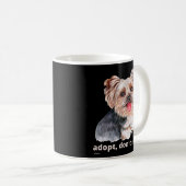ADOPT, DON'T SHOP (Yorkshire Terrier) schattige ho Koffiemok (Voorkant rechts)