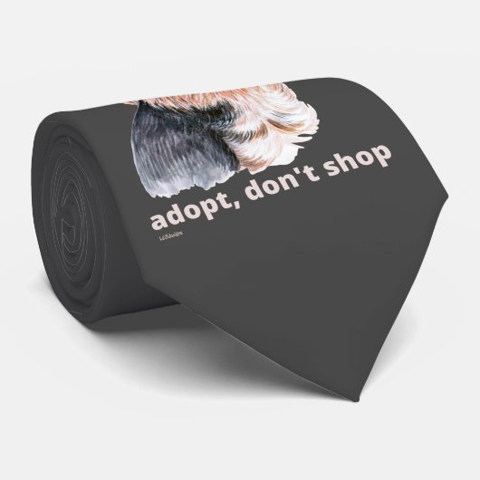 ADOPT, DON'T SHOP (Yorkshire Terrier) schattige ho Stropdas (Opgerold)