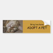 ADOPT EEN PET-Bumpersticker 1 Bumpersticker (Voorkant)