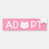 "ADOPT" Kat Bumpersticker (Voorkant)