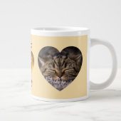 Adopt Love Repeat Earthy Tones Rescue Animal Photo Grote Koffiekop (Rechts)