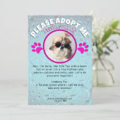 Adopt me dog custom 2 photo shelter animal rescue kaart (Staand voorkant)