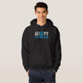 Adopt Save A Pet Animal Rights Activist Animal Res Hoodie (Voorkant volledig)