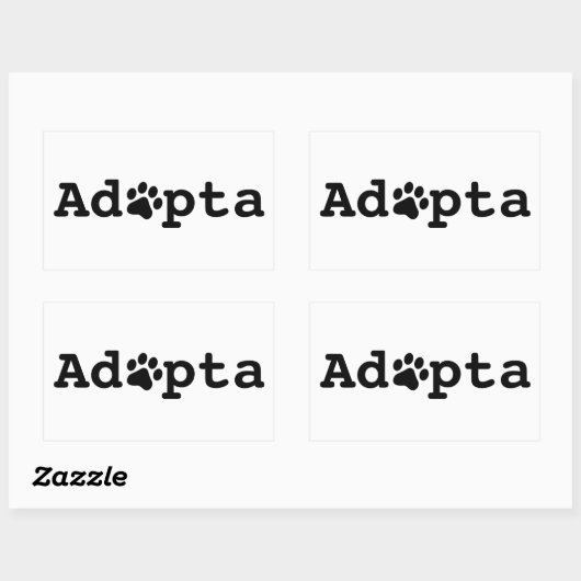 Adopta Rechthoekige Sticker (Vel)