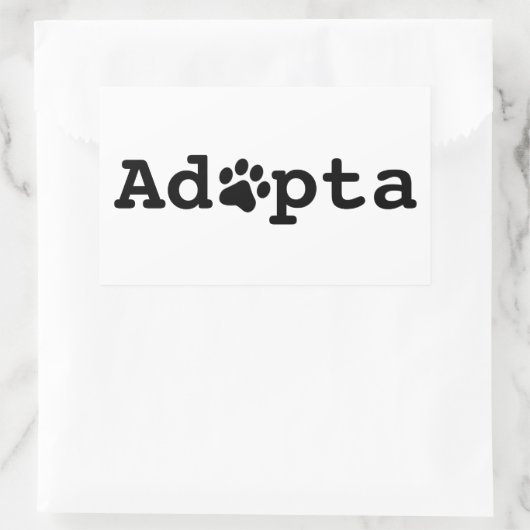 Adopta Rechthoekige Sticker (Tas)