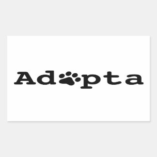 Adopta Rechthoekige Sticker