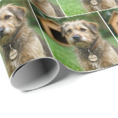 Adopted Scruffy Dog With Doghouse Cadeaupapier (Rol Hoek)