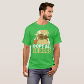 Adopteer Alle Honden Dierenrechten Hond Redding Vr T-shirt (Voorkant volledig)
