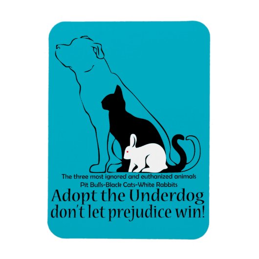 Adopteer de underdog..laat vooroordelen niet winne magneet (Verticaal)