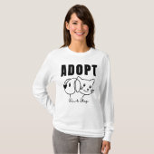 Adopteer Don't Shop - Animal Rescue & Pet Adoption T-shirt (Voorkant volledig)