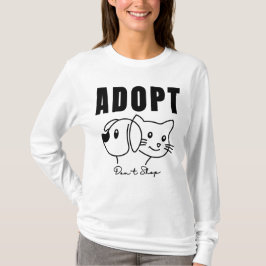 Adopteer Don't Shop - Animal Rescue & Pet Adoption T-shirt